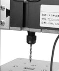 FTVOGUE 60W Metal Drilling Machine High Drill Press Bench Stand with a metal drill bit visible above the platform.