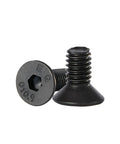 M4 Flat Head Hex Socket Cap Screws 10mm Long, 0.7mm Pitch, 6mm Head, 2.5mm Hex, Black Oxide Finish, 10.9 Grade Alloy Steel