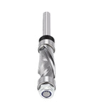 Top Picks Pocreation Compression Flush Trim Router Bit For Precise Woodwork Jobs with 1/4 Inch Shank And 1/2 Inch Cutting Diameter showing detailed carbide tip design.