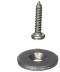 90 Degree Magnetic Mount Catch Three Quarter Inch Twenty Pounds Pull with screws and washer, stainless steel