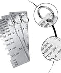 Versatile Metal Thickness Gauge For Welding And Sheet Metal, Stainless Steel One Sided Plated Size Inspection Tool with measurements