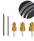 Dude, this awesome PVC Pipe Bender Spring Set And PPR Thread Repair Drill Bit Kit Is Total Game Changer For Plumbing Pros. Includes Manual Pipe Threader Tool and step bits for plastic conduit.