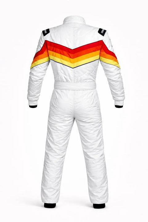 Go Kart Racing Suit Water Resistant Digital Print Breathable Fabric For Adults Youth And Kids White Red Size XL 58 Custom Team Colors Sponsor Logos Fade Resistant Print For Real Race Day Vibes