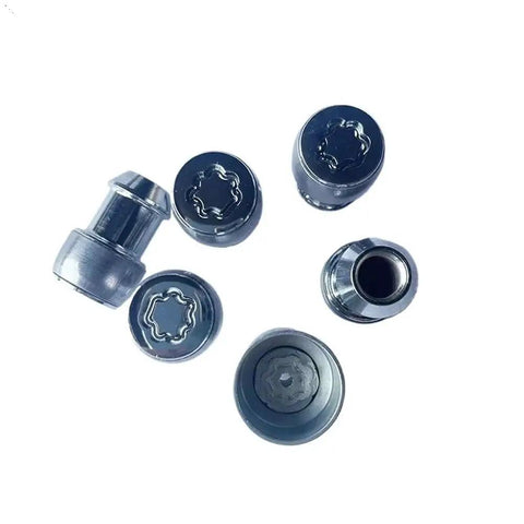 Premium Alloy Lug Nut And Lock Wheel Kit Compatible With Jeep Wrangler 82211405AA For Tough Off Road Driving Secure Fitment And High Impact Resistance Durable Cold Forged Steel Build