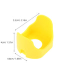 Yellow Emergency Stop Button Cover Kit For Control Panels And Push Button Switches With 22mm Mounting Hole High Visibility Waterproof Durable Plastic Protector To Prevent Accidental Presses, 5.5x4.8x4cm