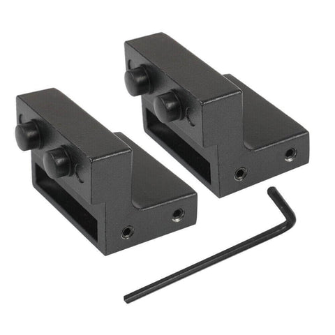 Black metal brackets with hex key for Heavy Duty Bypass Barn Door Hardware Kit For Cabinets And Closets, Two Foot Track System