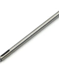 Close-up of a hardened carbon steel punch from the Leather Punch Tool Kit With Ten Sizes From 0.5mm To 5.0mm For Belts Wallets And Bags Heavy Duty Hole Puncher Set Professional Leatherworking Tools For DIY And Repair.