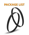 Replacement Belts for Hoover Dual Power Max Carpet Cleaners Beefy Heavy Duty Flat Non Stretch Belts Pack of 2 showing packaging list
