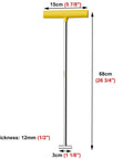 Heavy Duty Stainless Steel Manhole Cover Lifter And Septic Tank Grabber With A Tough T Shaped Handle At 26 Inches.
