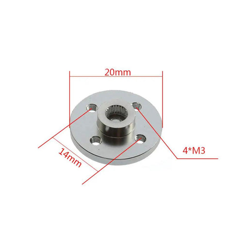 Universal Servo Horn Aluminum Alloy 25T Disc For Robot Claw RC Car And Helicopter Servos Mg945 Mg995 Mg996, 20mm disc