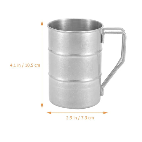 Stainless Steel Water Cup 350ml Multi Function Camping Mug With Smooth Edges Design Silver For Outdoor Adventures And Picnics Go To Beverage Cup