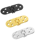 Set Of 2 Foldable Cabinet Hinges With 180 Degree Swing For Flat Panel Cabinets Go-To Screw-On Nickel Finish, black, gold, silver
