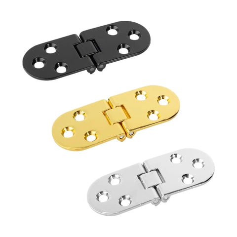 Set Of 2 Foldable Cabinet Hinges With 180 Degree Swing For Flat Panel Cabinets Go-To Screw-On Nickel Finish, black, gold, silver