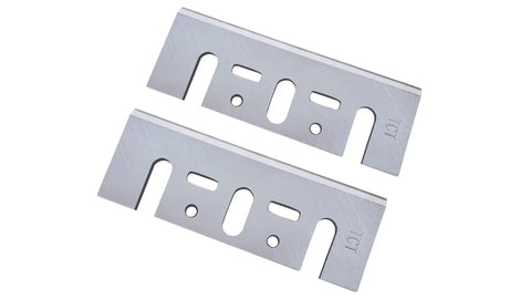 Heavy Duty 3 1/4 TCT Tungsten Carbide Planer Blades Replacement For Makita Dewalt Bosch Ryobi Handheld Tools, close-up view.