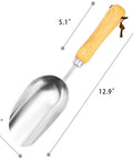 Heavy Duty Garden Trowel With Stainless Steel Blade And Ergonomic Ash Wood Handle for Easy Planting and Soil Loosening DIY