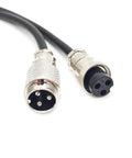 Beefy 3 Pin Cable Male To Female GX16 Cordset For Aviation Connectors 1 Meter Circular Metal Panel Mount Connector Adapter