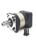 Badass Nema 23 Planetary Gearbox with silver casing, 11mm input shaft, and four securing screws for precise motor applications.