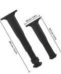 6 Pack T Shaped Adjustable Furniture Legs for beds and sofas, black PP material, height adjustable feet shown with measurements