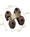 Six Pack Hidden Folding Door Hinges Concealed Barrel Pivot Connector Heavy Duty Furniture Hardware For Table Extensions, detailed view of dimensions.