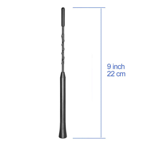 9 Inch Universal Roof Mount Car Antenna Replacement Mast For FM AM Stereo With Rubber Exterior And Easy Install