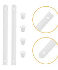 Three Pack Plastic Drawer Slides for Cabinets and Cupboards, Smooth Quiet Operation, side view with fasteners included.