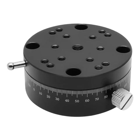 R Axis Rotary Micro Adjustment Stage With High Precision Knob Feed Positioning Platform For Optical Alignment in black material