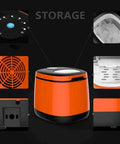 Portable Countertop Ice Maker Machine Rapid Six Minute Freeze Boosts Weekend Crews With Forty Four Pounds Daily compact design and features