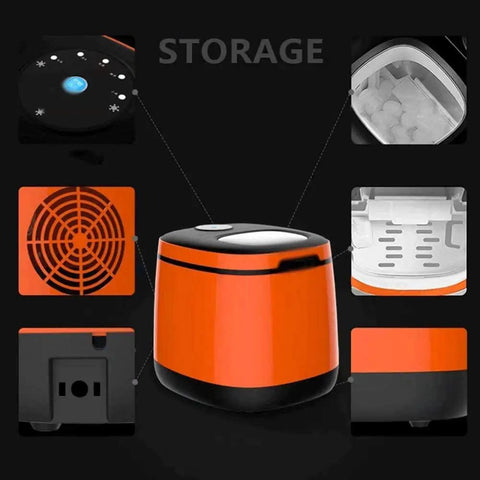 Portable Countertop Ice Maker Machine Rapid Six Minute Freeze Boosts Weekend Crews With Forty Four Pounds Daily compact design and features