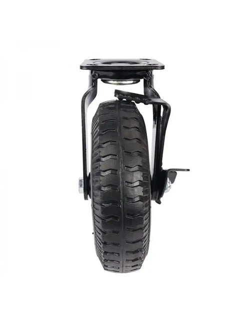 Super Heavy Duty 8 Inch Pneumatic Rubber Wheels With Side Brake For Hotel Luggage Carts offers smooth rolling action and sturdy design.