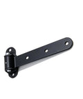 Badass Heavy Duty Gate Hinges Set, 13 Inch Rust Proof Stainless Steel hinge side view with three mounting holes.