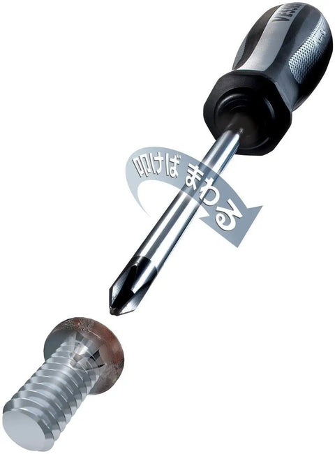 Impact Driven Screwdriver With Magnetic Tips And Tang Thru Design, Hammer Ready Metal Cap, Slip Proof Grip, 6 Inch Shaft, Includes 3x150 Bits, Heavy Duty Ergonomics For Steady Torque And Quick Bit Changes