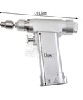 Top Shelf Veterinary Orthopedic Mini Bone Drill Electric Power Tool Set With Whisper Quiet Motor side view showing size and details