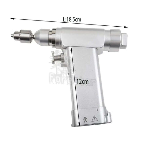 Top Shelf Veterinary Orthopedic Mini Bone Drill Electric Power Tool Set With Whisper Quiet Motor side view showing size and details