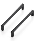 30 Pack Matte Black Cabinet Pulls With Five Inch Center To Center Holes Slim Square Kitchen Handles