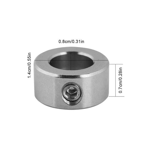 Five Pack 8mm Shaft Lock Collar For T8 Lead Screw Stainless Steel Durable Lock Ring For 3D Printer, Rustproof And Heavy Duty, Precise Fit, Easy Install