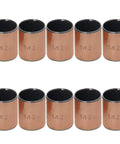 Badass Oilless Bushings With Hella Smooth Sleeve Bearings Built Different Using A Carbon Steel Base To Keep Things Running Sweet For Heavy Machinery 14X16X20mm Plain Bearings 10 Pack, showing ten bronze sleeve bearings.