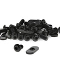 Beefed Up T Slot Hardware Kit With 1/4-20 Button Head Socket Cap Screws And Slide In Economy T Nuts Steel Black Zinc Finish 250 Pack