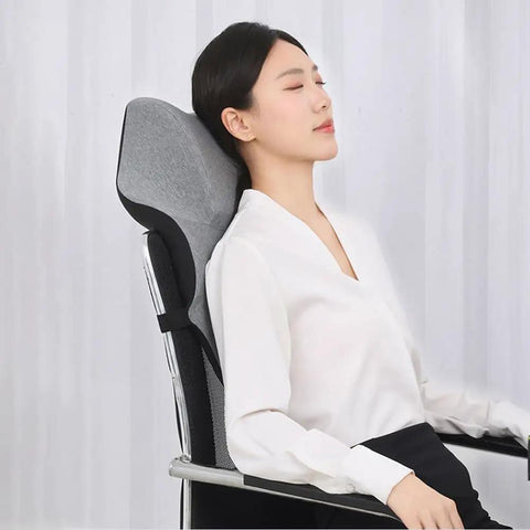 Ergonomic Office Chair Headrest With Adjustable Neck Support Pillow, Memory Foam Comfort And Removable Washable Cover in use