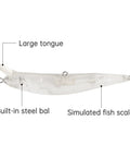 Unpainted Blank Minnow Crankbait Lures Kit 20 Pcs ABS Topwater Fishing Lures With Steel Rattle, large tongue, simulated scales