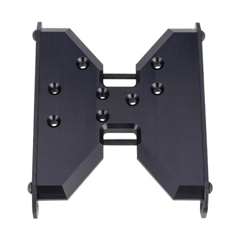 Top view of Carbon Fiber And Delrin Chassis Skid Plate And Transmission Plate For One Tenth RC Crawler Capra 1.9 UTB Upgrade Parts