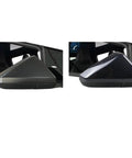 Hella Durable Matte Black Rearview Mirror Cover For 2024 Tesla Cybertruck Ride Protective Shell Wrap, shown in matte and gloss finishes.