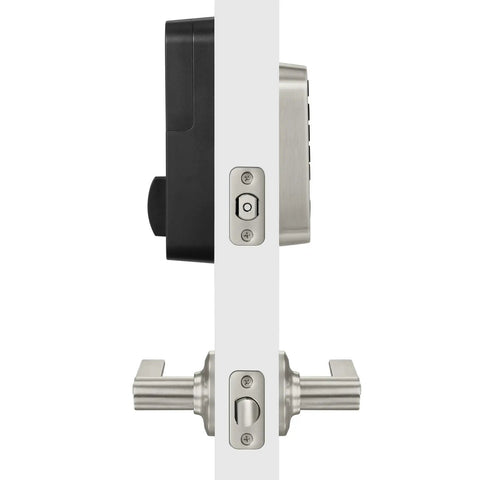 No Sweat Keyless Entry Keypad Deadbolt For Front Door Security Featuring Sleek Satin Nickel Finish And Auto Locking Bolt Providing Solid Home Protection Straight Up Without Apps For Easy Guest Access