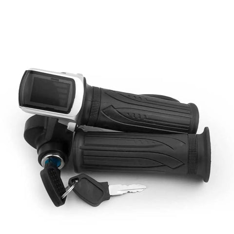 Dope Electric Bike Throttle Grip With Key Switch Indicator For Scooter And Bicycle 36V Speed Accelerator Controller Compatible With YIYUN Brushed Controllers Do It Yourself Friendly With Easy Install And Smooth Throttle Response