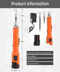 Heavy Duty Automatic Rebar Tie Wire Twister With Electric Power And Carbon Steel Body, showing product details and accessories.