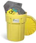 Heavy Duty Overpack Salvage Drum Spill Kit 30 Gallon yellow canister with sorbent materials for oils, coolants and solvents.