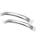 Two stainless steel round tube cabinet handles for drawers and doors no slip grip rustproof kitchen hardware ideal grip for cutting boards