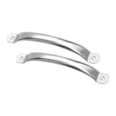 Two stainless steel round tube cabinet handles for drawers and doors no slip grip rustproof kitchen hardware ideal grip for cutting boards