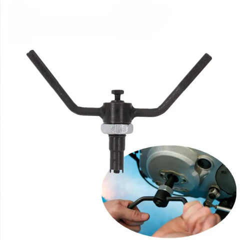Heavy Duty Motorcycle Crankshaft Alignment Tool Engine Turning Bar With Solid Knurled Grip for accurate engine rotation.