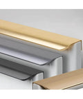 Gold Slick Invisible Door Handle Set For Wardrobe And Kitchen Cabinets Concealed Edge Pulls with finger grips in multiple colors
