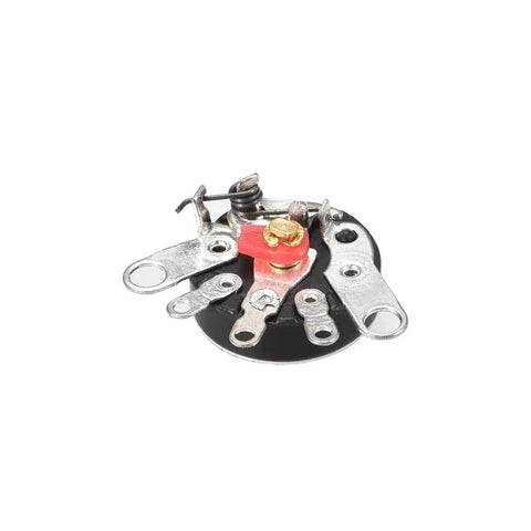 Wheel Potentiometer With Switch 10K Ohm Carbon Film Rotary Potentiometer RV12MM Single Turn B103 5 Terminals Close-Up